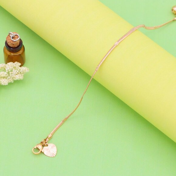 "Elegant Rose Gold Anklet with Sleek Detailing,XPAL1042 - Picture 10 of 12